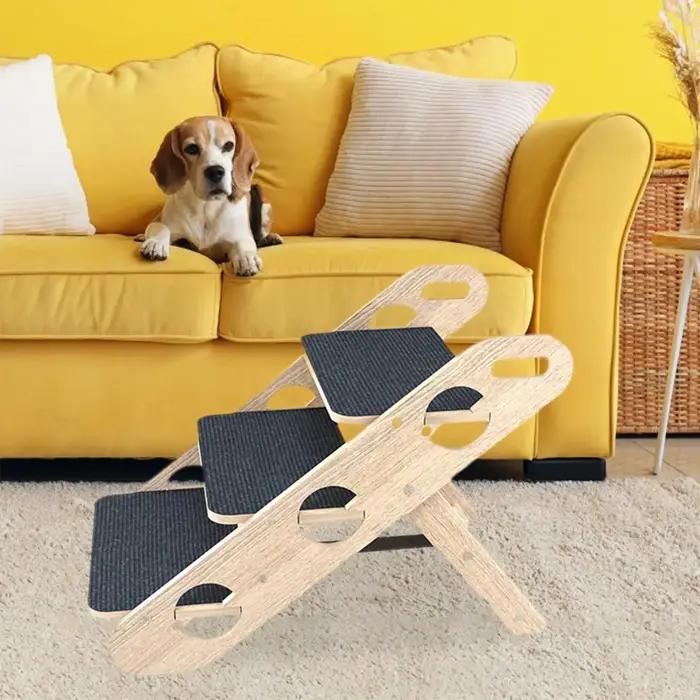 Escaliers pliants pour animaux de compagnie, bois, canapé-lit, rampe pour chiot, antidérapant, astro