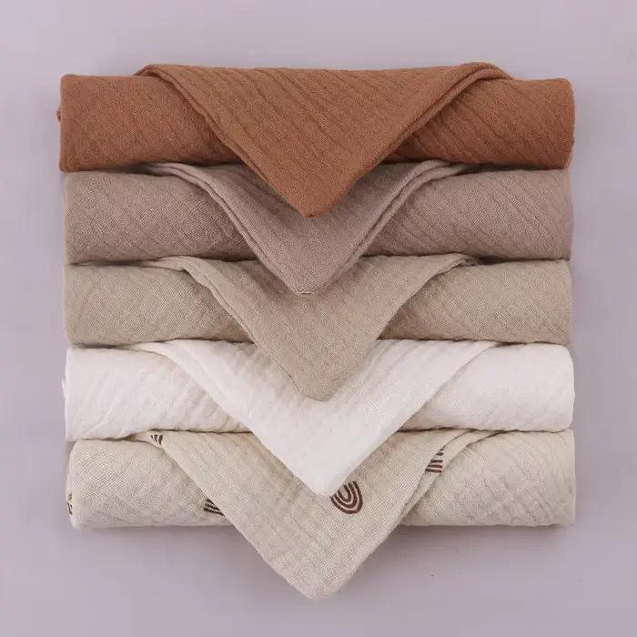 Serviettes en coton gaze douce et absorbante pour bébé, 5 pièces, lingettes pour le visage, mouchoir