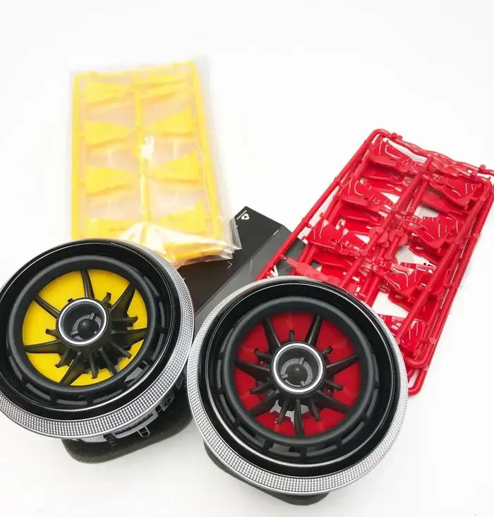 Anneau de sortie de climatisation de voiture rouge jaune, décoration de remplacement pour Audi A3 S3