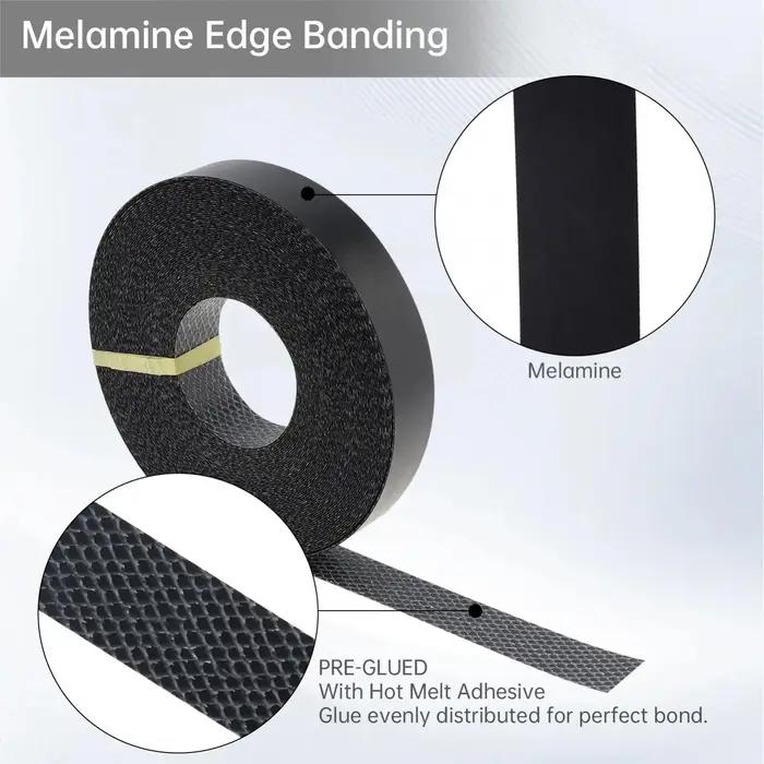 Bande adhésive thermofusible en mélamine pour meubles, 3/4 pouces, 15M, bande de chant, placage pré-