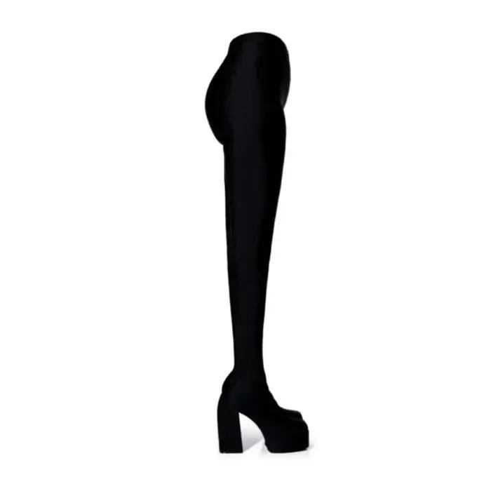 Combinaison élastique imperméable à tête carrée pour la fête de course, bottes de gril, bottes à tal