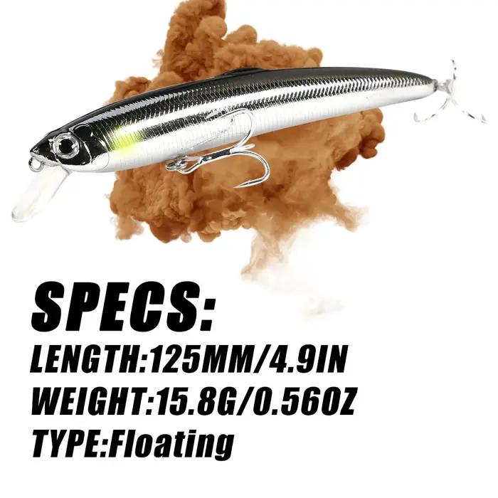 B & U-Leurre de pêche au vairon flottant SARUNA, appât dur, WobJeff, Swimbait, pêche en eau salée, b