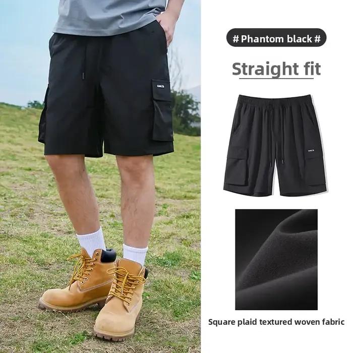 GOLDEN CAMEL Short d'été pour homme Short de travail à vent rapide Absorbant l'humidité Short de spo