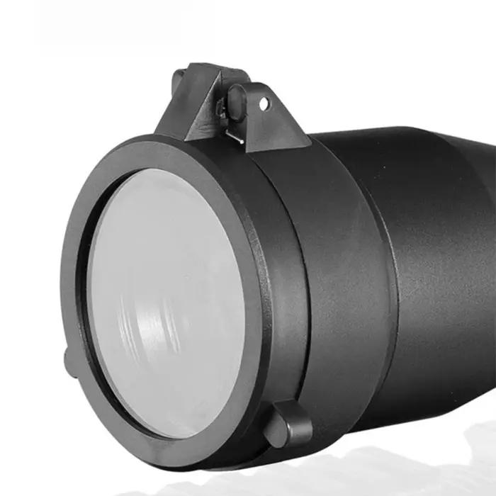 Couvercle d'objectif de portée de fusil transparent pour chasse calibre 30mm-69mm avec vue tactique rabattable et ouverture rapide pour protéger les lunettes de chasse