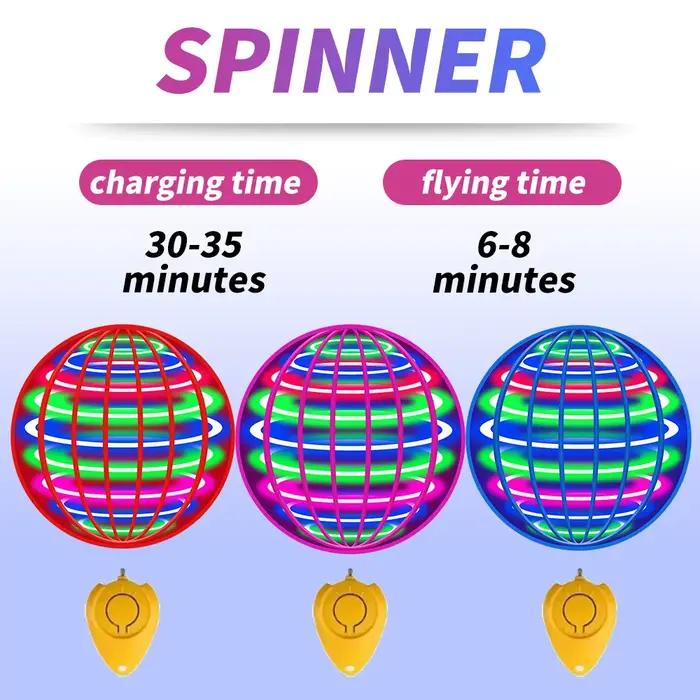 Balle volante, balle tournante automatique, lumières LED éblouissantes, magie flottante, ventilateur, machine volante UFO, jouet, cadeau, jeu, ballon de sport