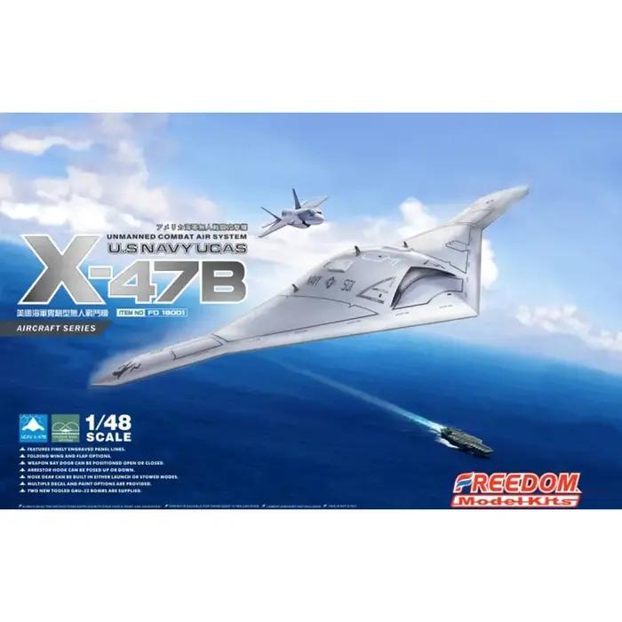 Kit de modèle d'avion de combat sans pilote expérimental de la marine américaine Freedom F18001 Q Version Egg Plane X-47B UCAV