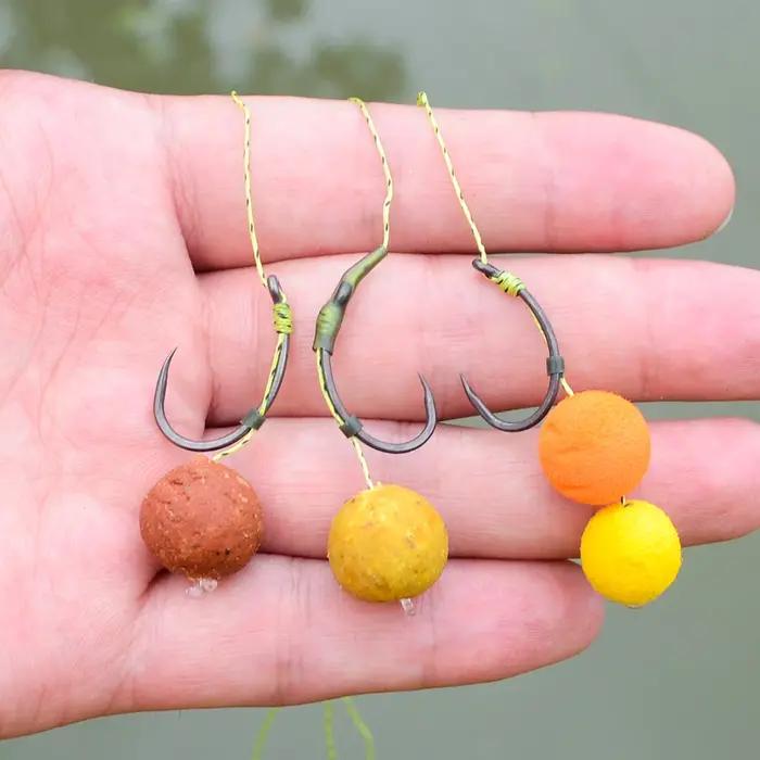 Hirisi 50 pièces Crochets de pêche en acier inoxydable, revêtement à haute teneur en carbone, engins