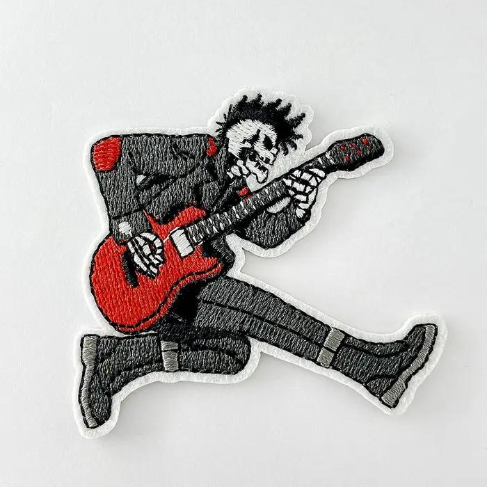 Patchs rock punk et badges hippies en tissu non tissé brodés facilement applicables pour vêtements et accessoires occasions spéciales