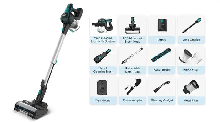 Aspirateur sans fil INSE S610 puissant et léger pour le nettoyage de tous types de sols sans corde et sans contrainte pour usage quotidien et événements spéciaux