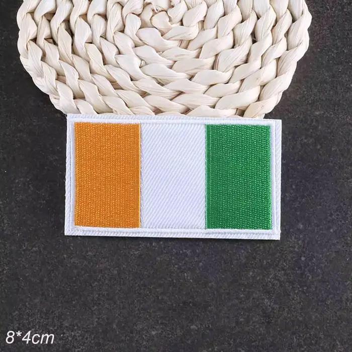 Drapeau National d'irlande, patchs brodés pour vêtements, autocollants pour vêtements, vente en gros