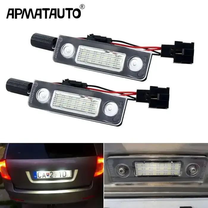 2pc Canbus LED lumière de plaque d'immatriculation pour Skoda Octavia 2 Facelift 2009 -2012 Facelift