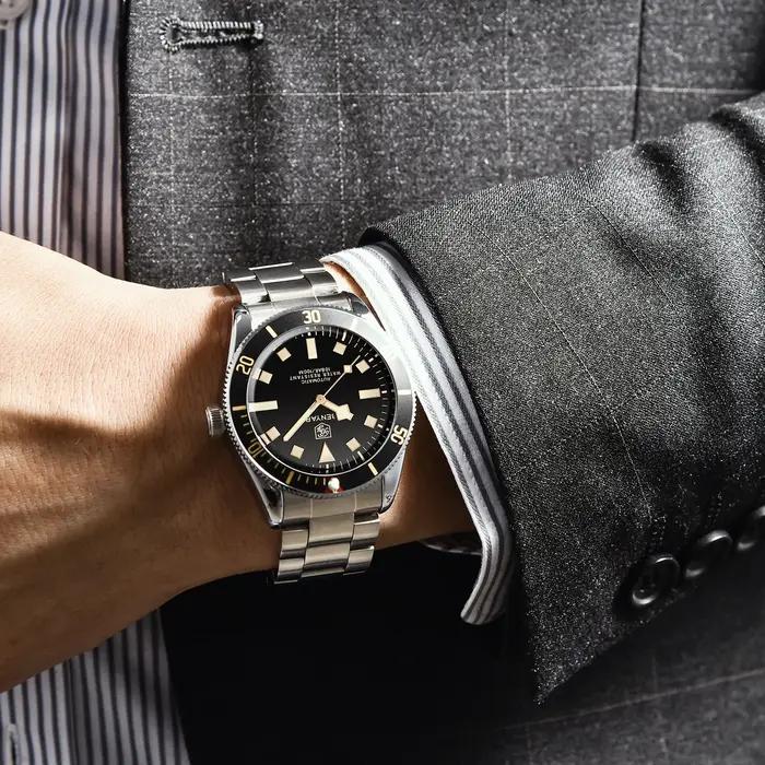 Montre automatique de luxe BENYAR 2026 pour homme bracelet mécanique étanche sport lumineuse
