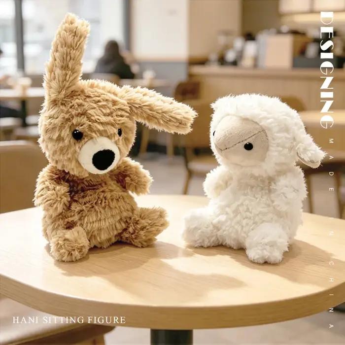 Jouets en peluche chien, canard, animaux moelleux, poupées en peluche, jouets de décoration pour la maison, jouets d'accompagnement pour enfants, jouets pour le sommeil, Kawaii, cadeaux d'anniversaire