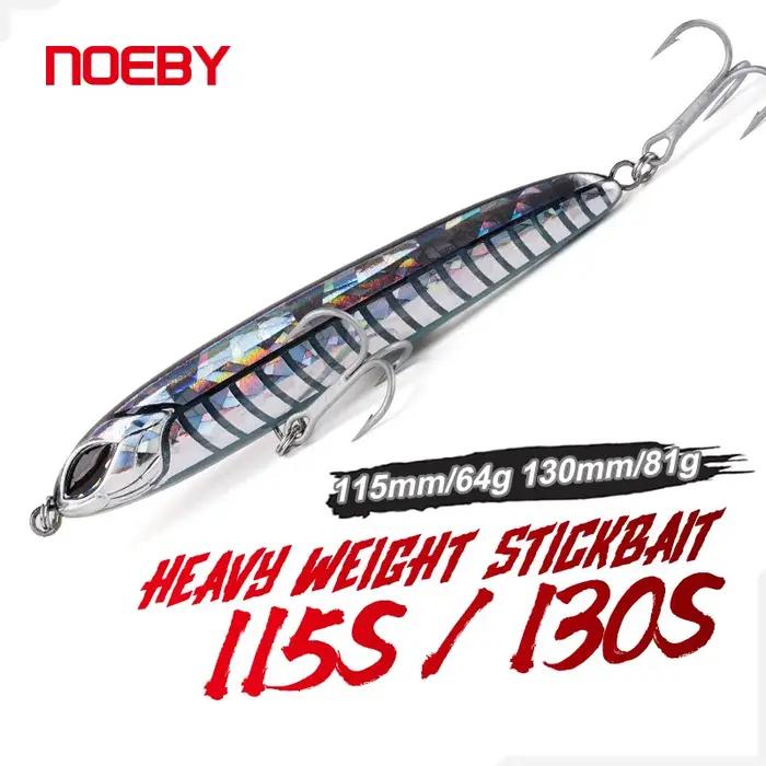 Noeby coulant lourd Stickbait leurre 115mm 64g 130mm 81g crayon gabarits artiste mer leurre de pêche