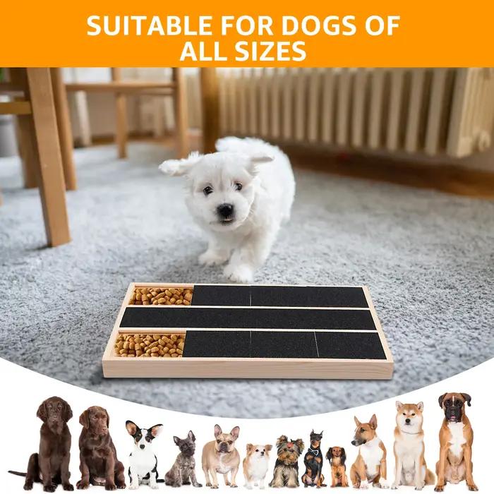 Planche à gratter pour ongles de chien avec boîte de friandises intégrée, tampon de meulage pour chiots en bois, lime à ongles pour chien, planche à papier de verre pour chiens de petite et moyenne taille occasions spéciales