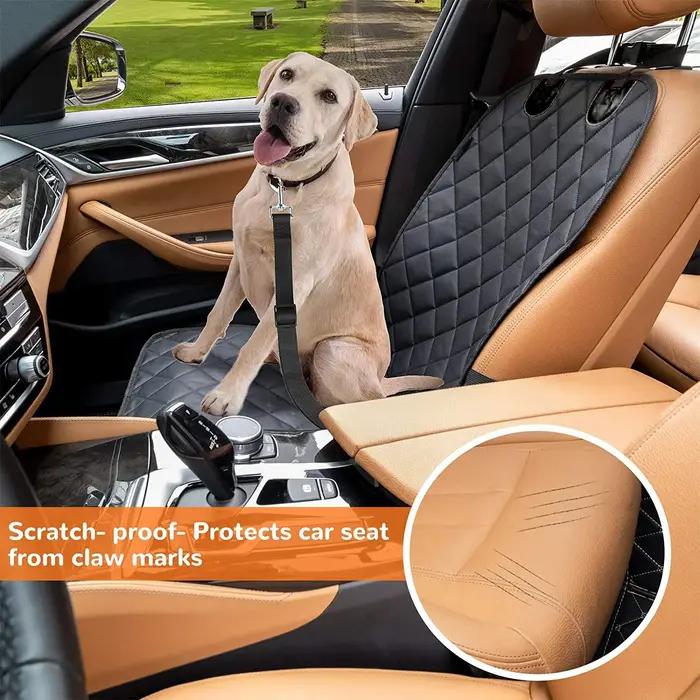 Housse de siège avant pour chien pour voitures, protection de siège de voiture pour animaux de compagnie antidérapante 100% imperméable, housses de siège pour chien rembourrées et durables pour voitur