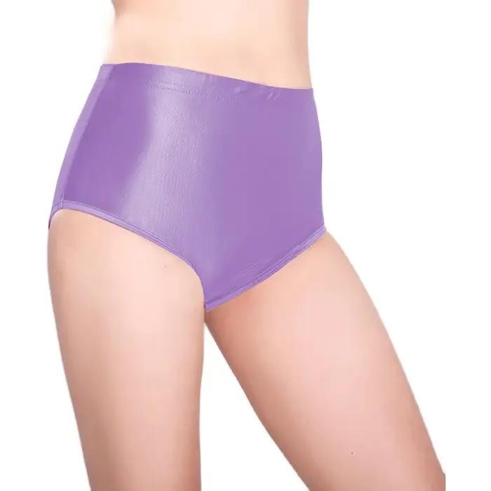 Short en satin soyeux brillant pour femme, pantalon sexy, bas de bikini, taille haute, collants sexy