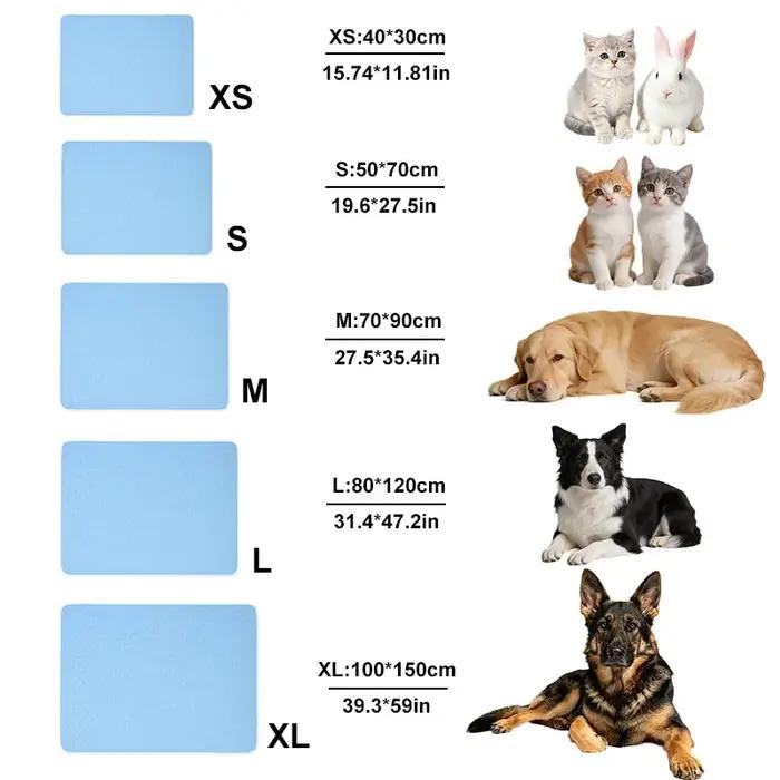Tapis Rafraîchissant pour Chien, Lit Froid d'Été pour Animaux de Compagnie, Très Grand, pour Petits et Grands Chiens, Accessoires pour Animaux, Couverture Durable pour Chat, Coussin Rafraîchissant pou