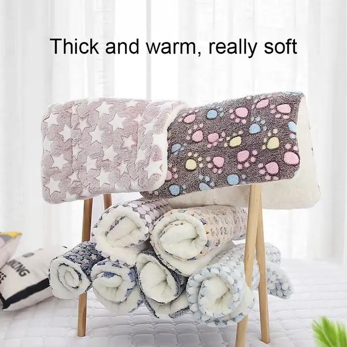 Tapis de couchage en flanelle pour animaux de compagnie, lit pour chien, lit pour chat, chiot, canapé, joli matelas, coussin pour petit et grand chien, couverture pour l'hiver