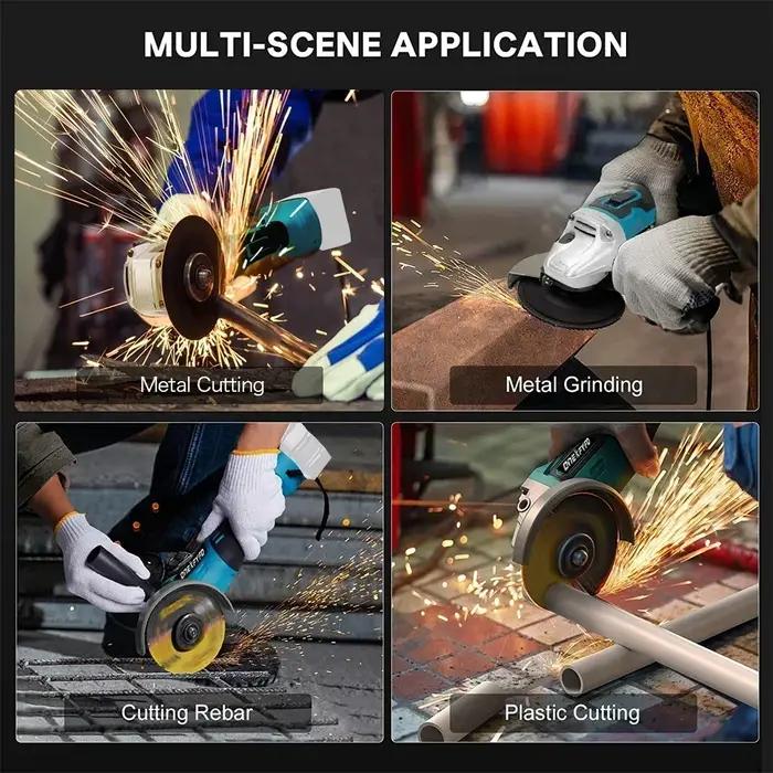 Makita – meuleuse d'angle à percussion sans fil 18V, 125mm, outils électriques de bricolage, Machine