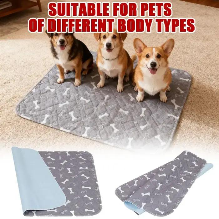 Tapis de lit réutilisable pour animaux de compagnie absorption rapide antibactérien antidérapant design élégant pour chiots chiens grandes tailles usage quotidien entraînement voyage cadeau spécial