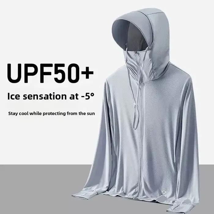 Veste à capuche pour homme en fibre de polyester