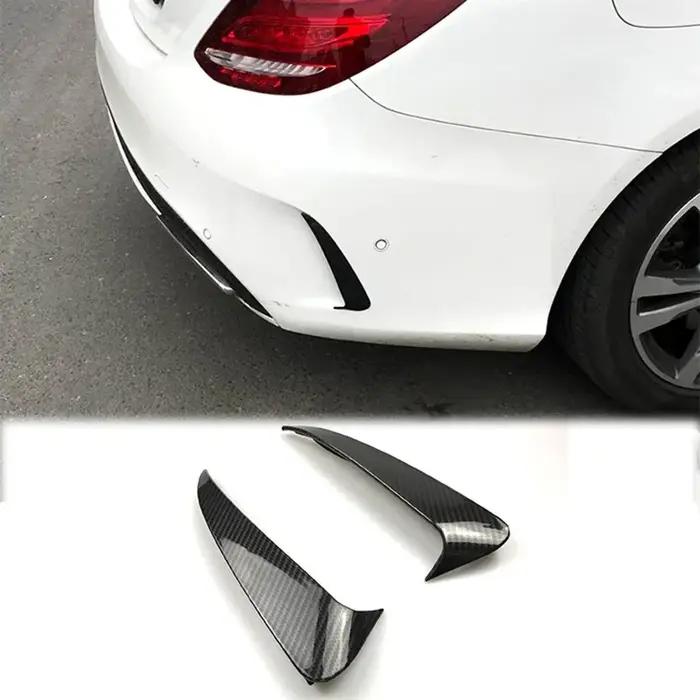 Couvercle de ventilation pour pare-choc arrière, aspect Fiber de carbone, pour Benz classe C W205 C4