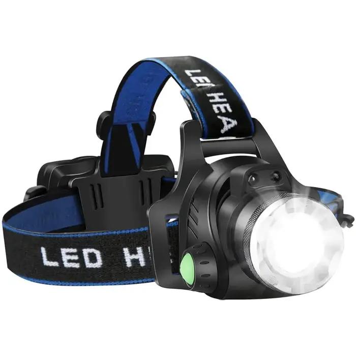 2*18650 USB lampe frontale Rechargeable capteur de mouvement lampe de poche LED lanterne lampe de po