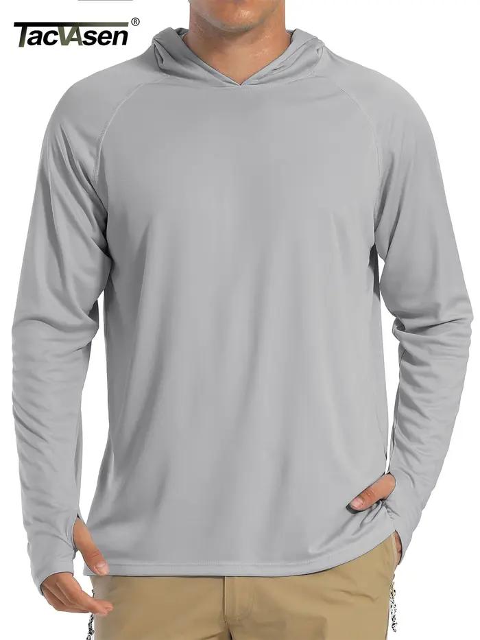 Haut de protection solaire UPF 50+ pour homme à manches longues, séchage rapide, respirant, avec tro