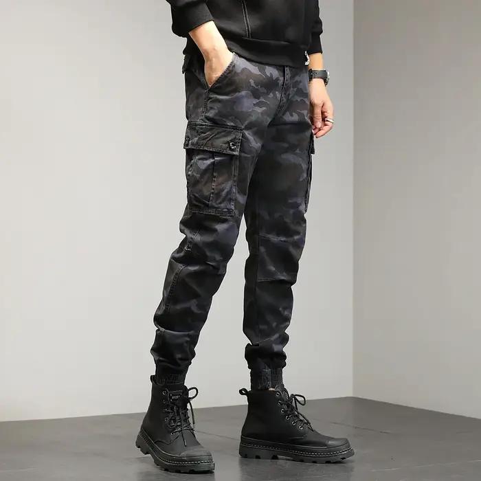 Pantalon cargo rouge chasse homme camouflage coton randonnée travail extérieur vêtement streetwear