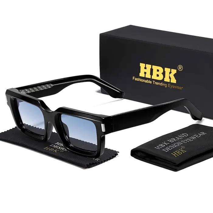 HBK Punk Vintage carré hommes lunettes de soleil marque Design petit cadre