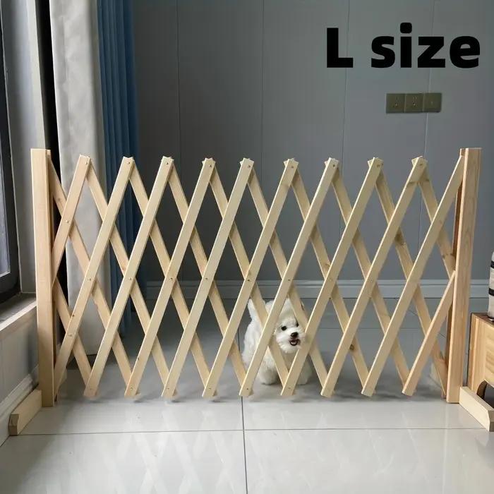 Barrière pliable extensible pour chien en bois massif sécurisée et élégante pour chiots et chiens de taille moyenne à offrir occasions spéciales