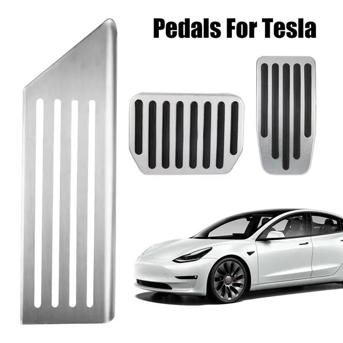 Pédales de repos en alliage d'aluminium avec coussinets en caoutchouc pour Tesla Model 3 Y amélioration de confort et sécurité pour conducteur et passagers