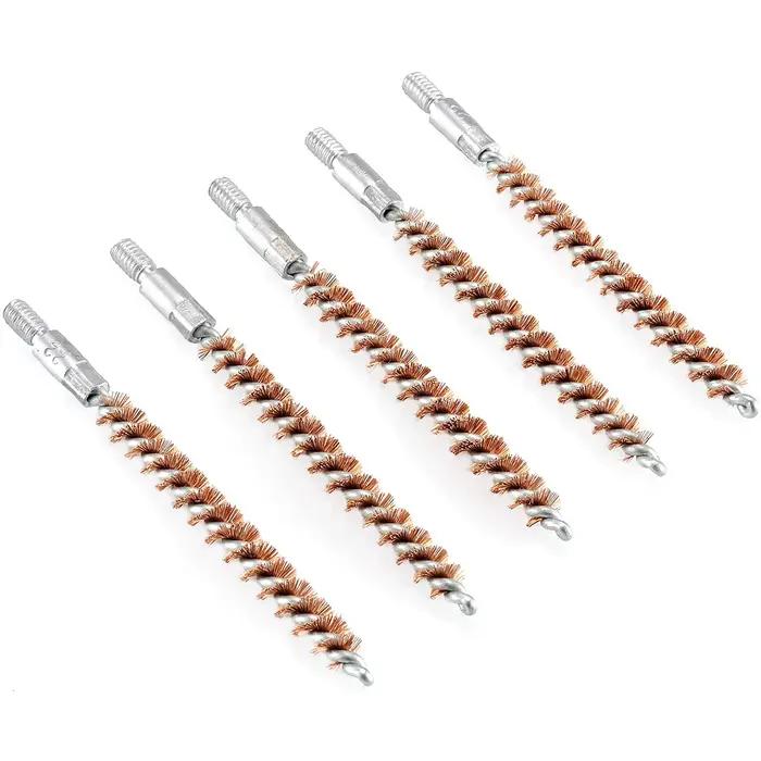 Kit de tête de brosse de nettoyage pour pistolet, 5 pièces/ensemble, 9mm.30 7.62mm.22 5.56mm.40.45 12GA 20GA, outil de nettoyage pour fusil de chasse