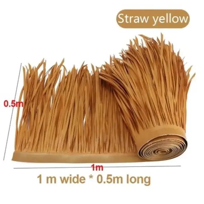 Toiture en chaume artificiel simulé pour jardin, décoration de toit en paille artificielle pour patio, balcon, restaurant, aménagement paysager