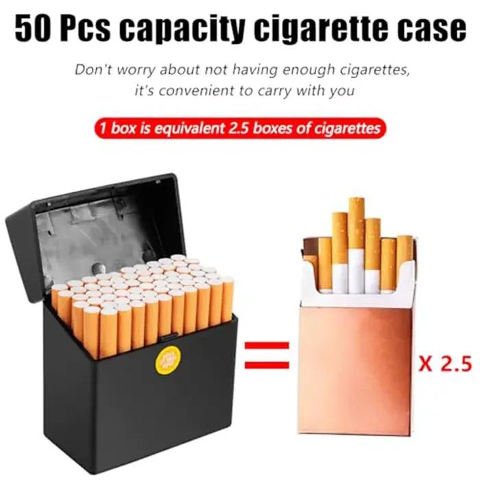 Nouveau étui à cigarettes paquet de 50 pièces grande capacité Portable en plastique poche Cigarettes support de rangement accessoires pour fumer cadeau pour hommes