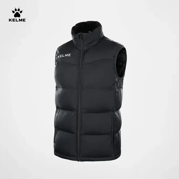 KELME hommes hiver vers le bas gilet Sport entraînement léger imperméable vêtements d'extérieur col