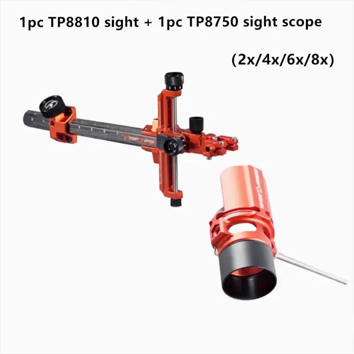 Ensemble de visée à arc composé pour tir à l'arc, TP8810 + 2X/4X/6X/8X TP8750, portée de vue, arc clair, accessoires de tir de chasse