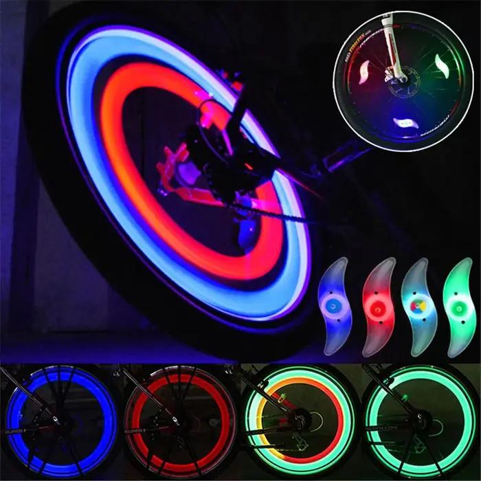 Roue de feu à vent pour vélo de montagne, roue de feu, lampe à rayons, jante lumineuse, lumière de r