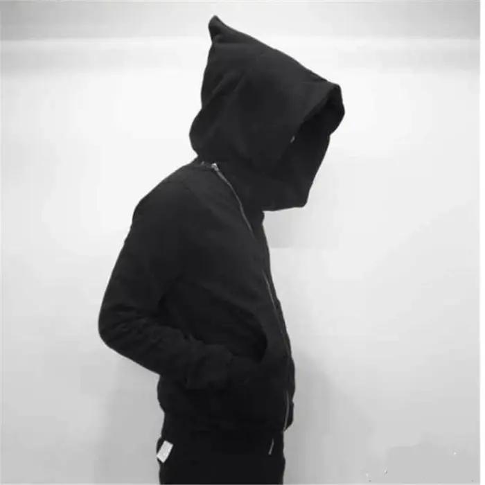 Nouveaux sweats à capuche pour hommes Cardigan à fermeture éclair harajuku sweats noirs hip hop styl