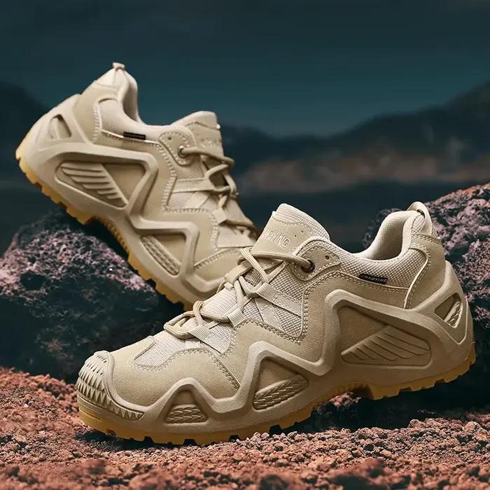Bottes imperméables pour homme polyester confortables et résistantes pour randonnée escalade et entraînement occasions spéciales户外活动防水男靴聚酯舒适耐穿徒步攀岩训练特别场合