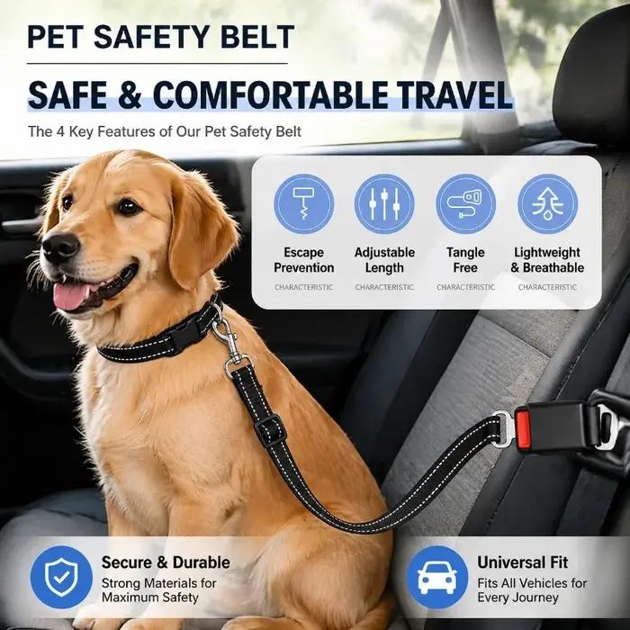 Harnais et laisse pour chien tout-en-un réglables avec bandes réfléchissantes - adaptés à tous les animaux de compagnie