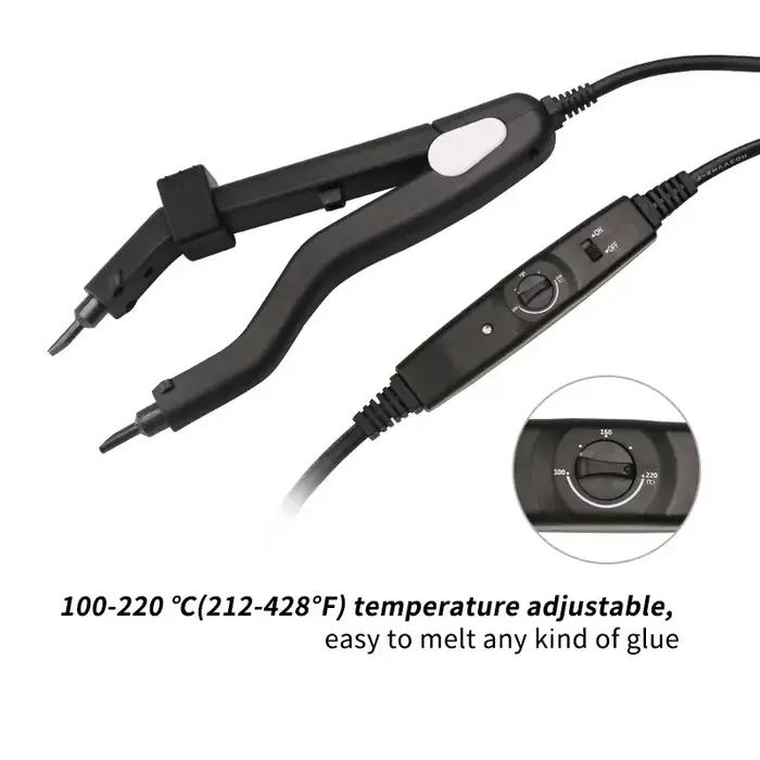 Pince pour extensions de cheveux, pointe chauffante intelligente, outils d'extension de cheveux prof