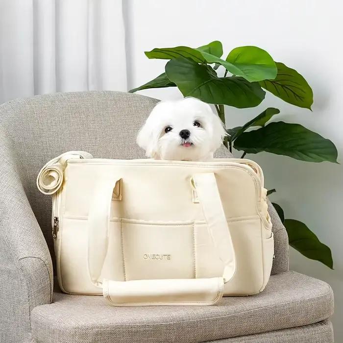 Sac à bandoulière pour chiots en coton 100% pour promenade et déplacement confortable pour chiots de toutes tailles et étapes de vie