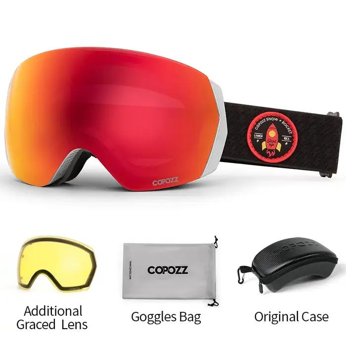 COPOZZ marque lunettes de Ski professionnelles Double couches Anti-buée UV400 hommes femmes hiver motoneige