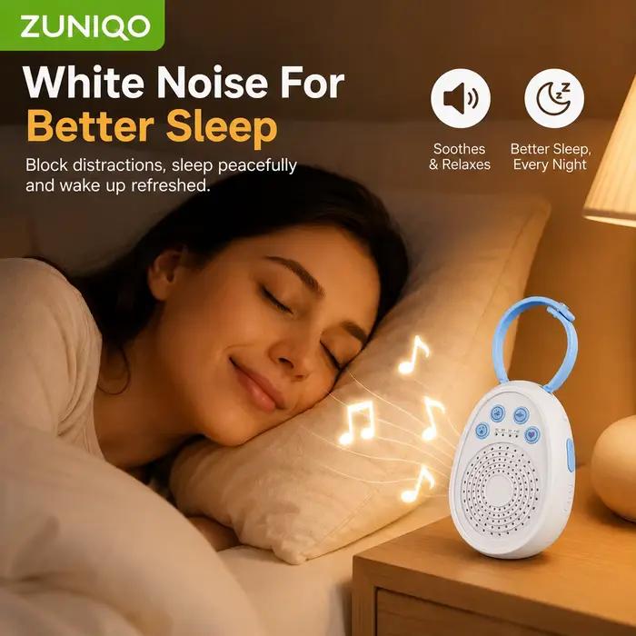 Machine à bruit blanc pour bébé rechargeable par USB 20 sons apaisants pour endormissement rapide et sommeil paisible occasions spéciales déplacements居家使用和旅行