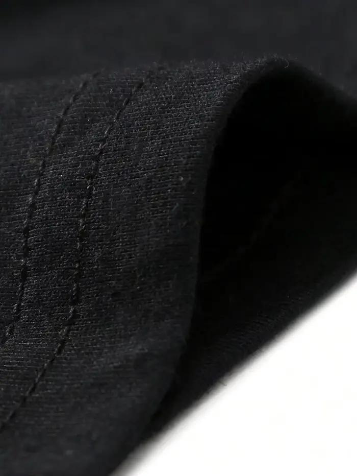 T-Shirt décontracté à manches longues et col rond pour hommes