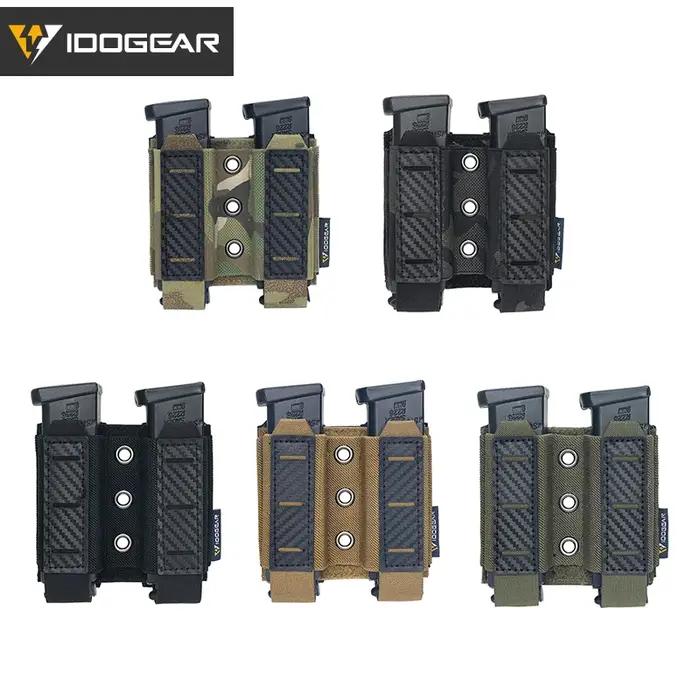 Étui tactique double chargeur 9mm en fibre de carbone pour chasse et airsoft occasions spéciales