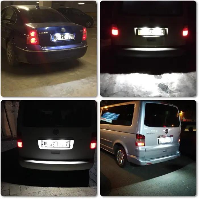 Éclairage de plaque d'immatriculation LED Canbus, 2 pièces, pour VW Transporter T5 T6 2003 – 2020 Ca