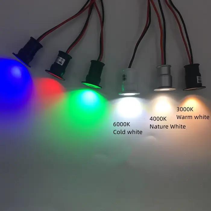 1W Mini projecteur IP65 15mm encastré Spot LED lumières 12V plafond Downlight escalier armoire Spots
